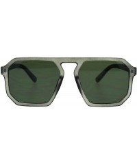 Square Square Heptagon Shape Sunglasses Retro Futuristic Fashion Shades UV 400 - Grey (Green) - C718GCNO7GE $9.09