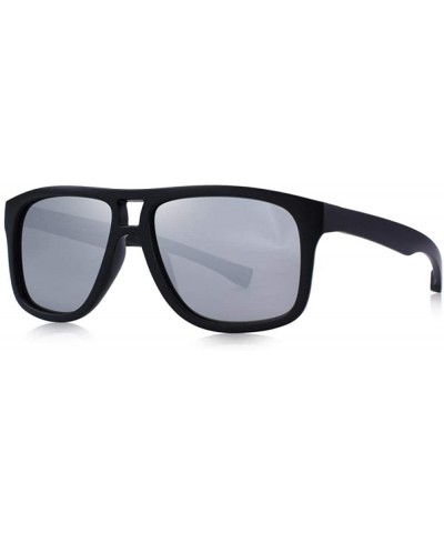 Aviator DESIGN Men Polarized Sunglasses Outdoor Sports Male Eyewear 100% UV C03 G15 - C06 Silver - CE18XGEDQG8 $25.42