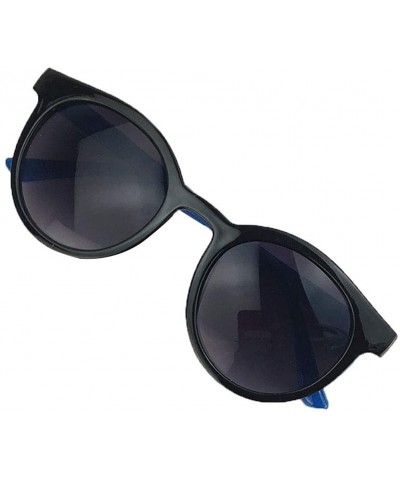 Round Baby Round Sunglasses UV Protection Eyeglasses Retro Designer Style - Black - CH197HQXYXM $9.21