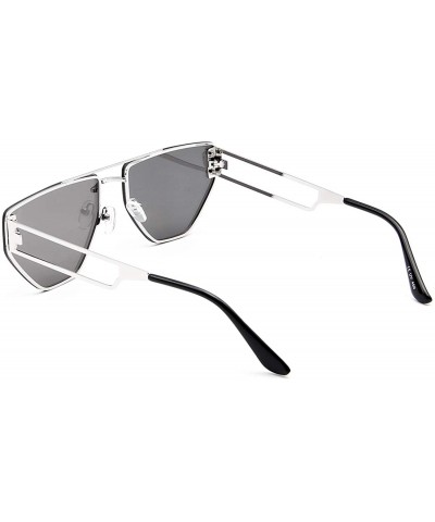 Square New Avaitor Sunglasses - Rimless Metal - Mirrored Lens - Unique Design Sun Glasses - Grey - C618WQCKI08 $8.03