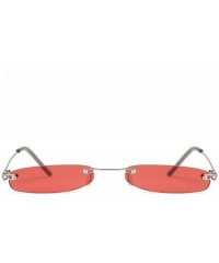 Aviator Women Tiny Sunglasses Men Small Narrow Sun Glasses Retro Rectangle Female Black - Black - CX18XDUT7IO $12.28