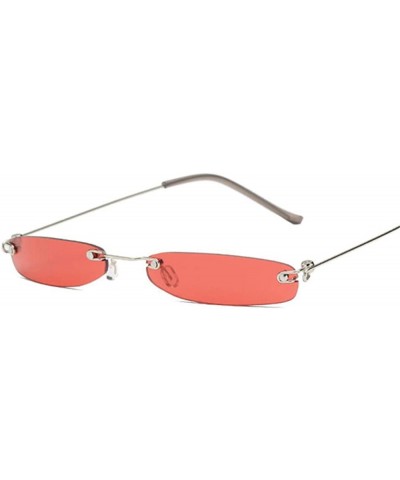 Aviator Women Tiny Sunglasses Men Small Narrow Sun Glasses Retro Rectangle Female Black - Black - CX18XDUT7IO $12.28