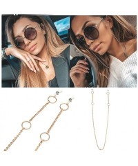 Round Vintage Fashion Round Sunglasses Women Luxury Retro RimlFrame Sun Glasses Lady FeShades NO Chain S018 - CG198AHRT8E $18.30