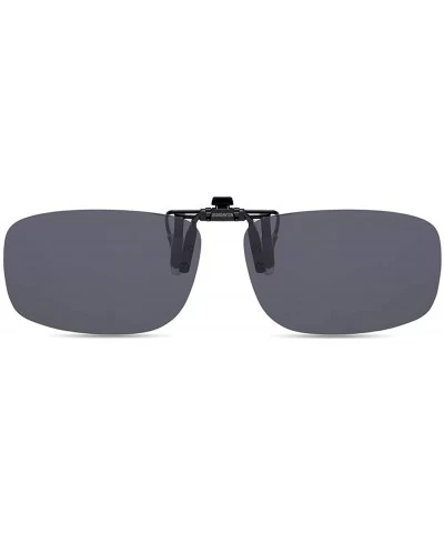 Round Polarized Clip On Sunglasses Over Prescription Glasses for Men Women UV Protection - Grey - CJ18QG0YLZG $22.82