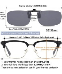 Round Polarized Clip On Sunglasses Over Prescription Glasses for Men Women UV Protection - Grey - CJ18QG0YLZG $13.93