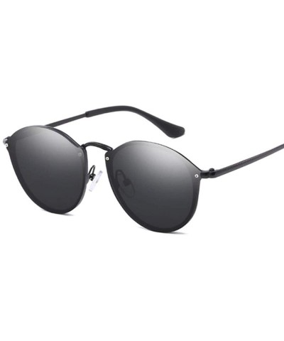 Aviator Round Sunglasses Vintage Brand Designer Black Mirror Sunglasses For GoldSilver - Goldpink - C618Y5UZ2S2 $9.12