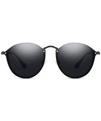 Aviator Round Sunglasses Vintage Brand Designer Black Mirror Sunglasses For GoldSilver - Goldpink - C618Y5UZ2S2 $9.12