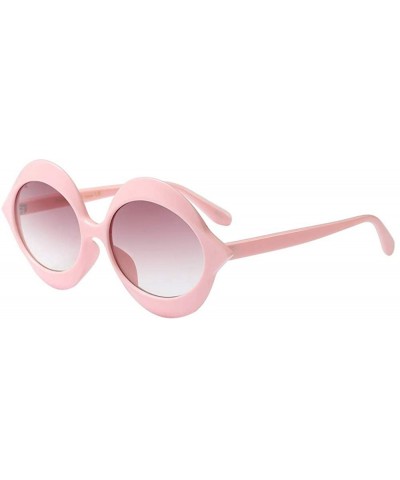 Goggle Women Fashion Classic Irregular Big Frame Sunglasses Retro Casual Eyewear - D - CN18TKUQ8IS $14.53