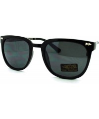 Square Vintage Retro Unisex Sunglasses Square Frame"Retro Rewind" - Black - CG11N1EGE9F $7.99