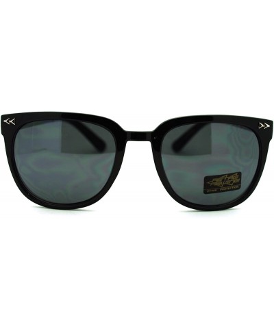 Square Vintage Retro Unisex Sunglasses Square Frame"Retro Rewind" - Black - CG11N1EGE9F $7.99