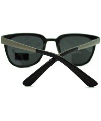 Square Vintage Retro Unisex Sunglasses Square Frame"Retro Rewind" - Black - CG11N1EGE9F $7.99