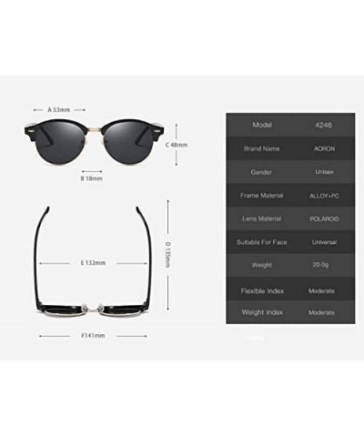 Rimless xc4246 polarized retro half rimless sunglasses man and women - Grey - CR18YOL4TZK $11.75