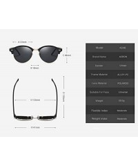 Rimless xc4246 polarized retro half rimless sunglasses man and women - Grey - CR18YOL4TZK $11.75