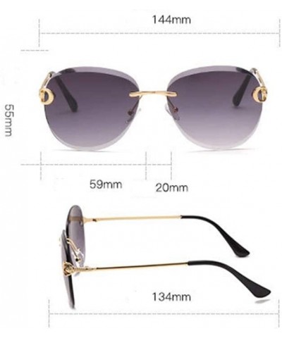 Sport Fashionable Metal Sunglasses Unisex Thin Face Big Frame Sunglasses - 2 - CD1905822DX $38.80