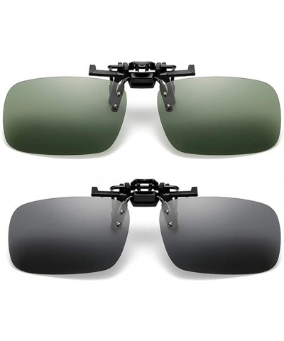 Square Sunglasses Vision Glasses Polarized Driving - Green+grey - CV18U7IK8RZ $11.20