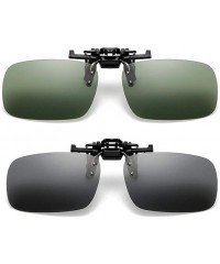 Square Sunglasses Vision Glasses Polarized Driving - Green+grey - CV18U7IK8RZ $11.20