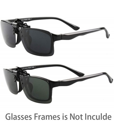 Square Sunglasses Vision Glasses Polarized Driving - Green+grey - CV18U7IK8RZ $11.20