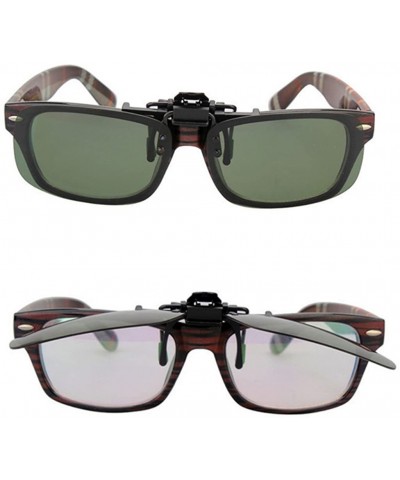 Square Sunglasses Vision Glasses Polarized Driving - Green+grey - CV18U7IK8RZ $11.20