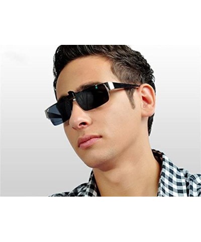 Square Sunglasses Vision Glasses Polarized Driving - Green+grey - CV18U7IK8RZ $11.20