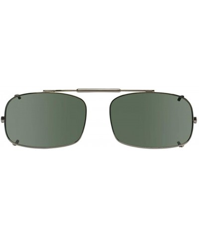 Rectangular Visionaries Polarized Clip on Sunglasses - DRX Rec - Gun Frame - 52 x 33 Eye - CQ12LZDAIML $76.75