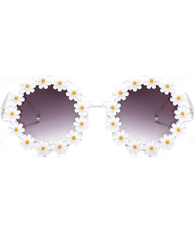 Square Stylish Metal Bee Decoration Sunglasses UV Protection Frame - Daisy/ Gray Lens - C8199UMGC0O $24.11