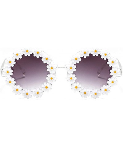 Square Stylish Metal Bee Decoration Sunglasses UV Protection Frame - Daisy/ Gray Lens - C8199UMGC0O $14.72