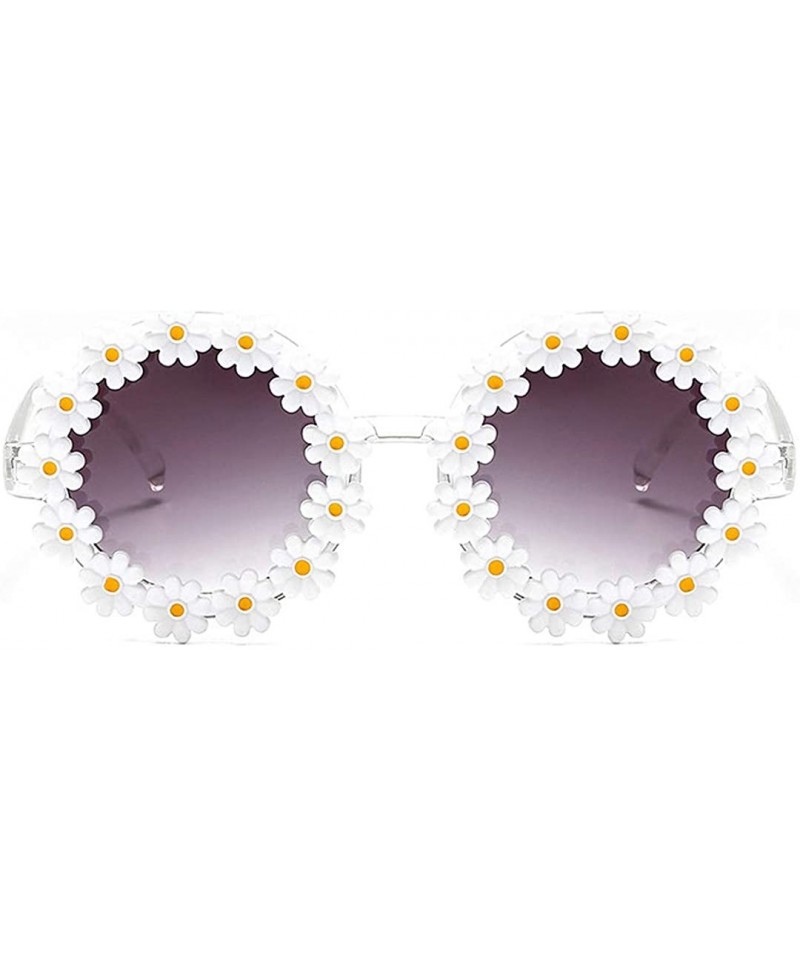 Square Stylish Metal Bee Decoration Sunglasses UV Protection Frame - Daisy/ Gray Lens - C8199UMGC0O $14.72