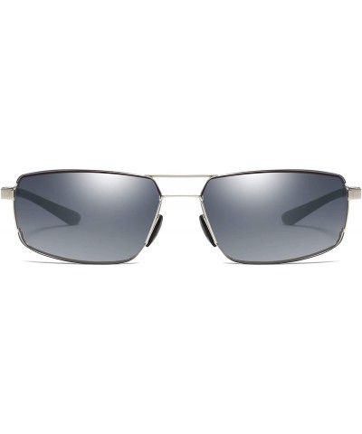 Square Fashion Lightweight Mens Sunglasses Driving Fishing Golf Sunglasses for Men Women - Silver/Gray - CA18URMAE5Y $13.30