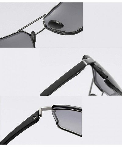 Square Fashion Lightweight Mens Sunglasses Driving Fishing Golf Sunglasses for Men Women - Silver/Gray - CA18URMAE5Y $13.30