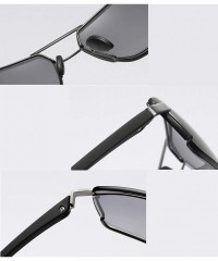 Square Fashion Lightweight Mens Sunglasses Driving Fishing Golf Sunglasses for Men Women - Silver/Gray - CA18URMAE5Y $13.30