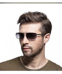 Square Fashion Lightweight Mens Sunglasses Driving Fishing Golf Sunglasses for Men Women - Silver/Gray - CA18URMAE5Y $13.30