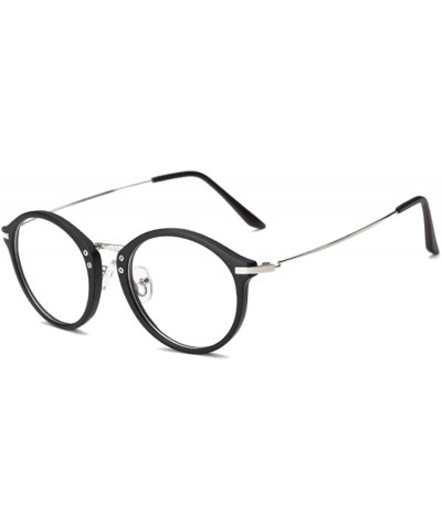Round Round Frame Nearsighted Glasses Male Female metal frame resin lenses - Sand Black - C318G4HR6MI $49.97