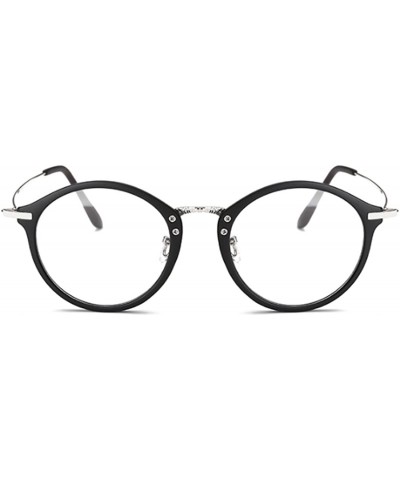 Round Round Frame Nearsighted Glasses Male Female metal frame resin lenses - Sand Black - C318G4HR6MI $31.15