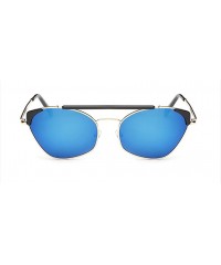 Rectangular New Arrive Cateye Sunglasses For Women Hollow Lens 56mm - Black/Blue - CY12E0NTETR $12.59