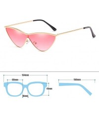 Square MOD-Style Individuality Triangle Sunglasses Full Metal Frame Anti-glare - S03 - CR189SUA26W $19.83