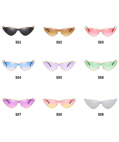 Square MOD-Style Individuality Triangle Sunglasses Full Metal Frame Anti-glare - S03 - CR189SUA26W $19.83