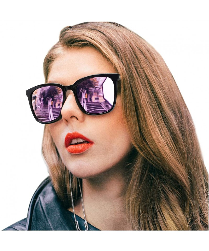 Rimless Womens Mirrored Sunglasses Polarized-Fashion Oversized Eyewear with UV400 Protection for Outdoor - CT18TA6H79N $29.28
