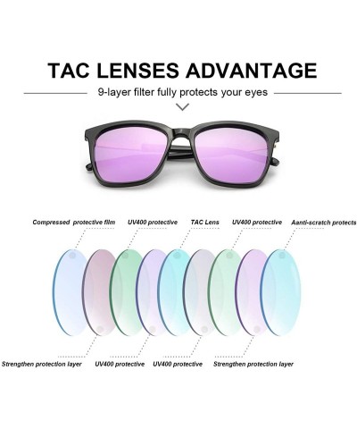 Rimless Womens Mirrored Sunglasses Polarized-Fashion Oversized Eyewear with UV400 Protection for Outdoor - CT18TA6H79N $29.28