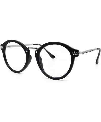 Aviator 8926 Women Men Vintage Classic Nerd retro Round Non-Prescription Clear Lens Glasses Frame - Matt Black - CT18DIWXE77 ...