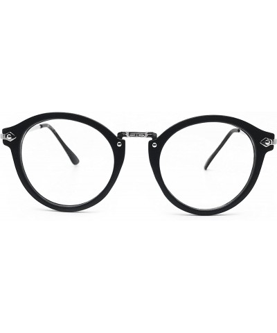 Aviator 8926 Women Men Vintage Classic Nerd retro Round Non-Prescription Clear Lens Glasses Frame - Matt Black - CT18DIWXE77 ...