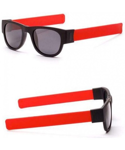 Goggle Stylish Sunglasses for Men Women 100% UV protectionPolarized Sunglasses - Red - C818S0WMRGT $9.48