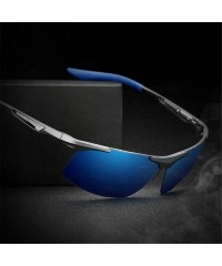 Rimless Men's Sunglasses Polarized Coating Mirror Glasses Male Eyewear Accessories - Black - CD194O5C3AX $23.42
