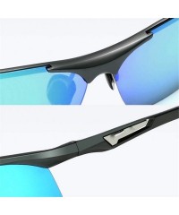 Rimless Men's Sunglasses Polarized Coating Mirror Glasses Male Eyewear Accessories - Black - CD194O5C3AX $23.42