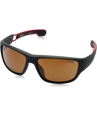 Wrap 4008/S Sunglasses CA4008S-0DLD-K1-5716 - Matte Green Military Frame - Brown Gold Sp Lenses - CI18IH7CD7S $37.60