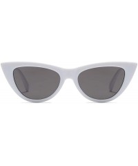 Goggle Vintage Retro Women Cateye Sunglasses Clout Goggle Small Fun Colorful Shades - White - CW18IC8Q8II $10.34