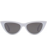 Goggle Vintage Retro Women Cateye Sunglasses Clout Goggle Small Fun Colorful Shades - White - CW18IC8Q8II $10.34