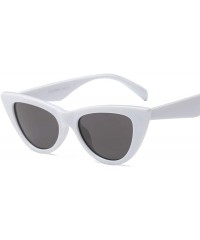 Goggle Vintage Retro Women Cateye Sunglasses Clout Goggle Small Fun Colorful Shades - White - CW18IC8Q8II $10.34