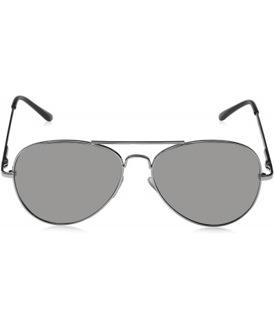 Aviator Premium Mirrored Aviator Top Gun Sunglasses w/ Spring Loaded Temples - 3-pack - Silver - C312ECUDT0X $16.63