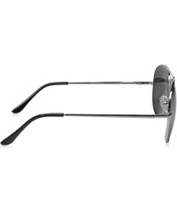 Aviator Premium Mirrored Aviator Top Gun Sunglasses w/ Spring Loaded Temples - 3-pack - Silver - C312ECUDT0X $16.63