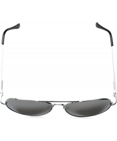 Aviator Premium Mirrored Aviator Top Gun Sunglasses w/ Spring Loaded Temples - 3-pack - Silver - C312ECUDT0X $16.63